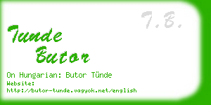 tunde butor business card